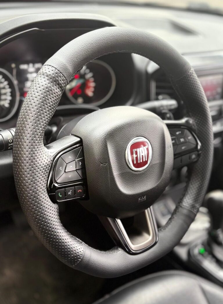 revestimento de volante finalizado fiat